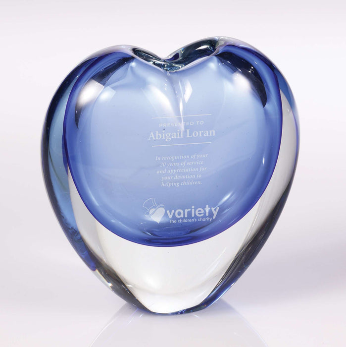 Blue Heart Bud Vase