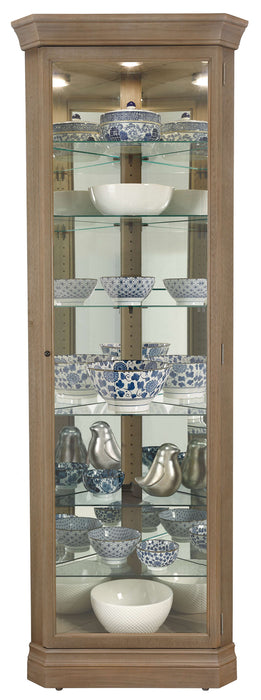 Delia III Corner Curio Cabinet
