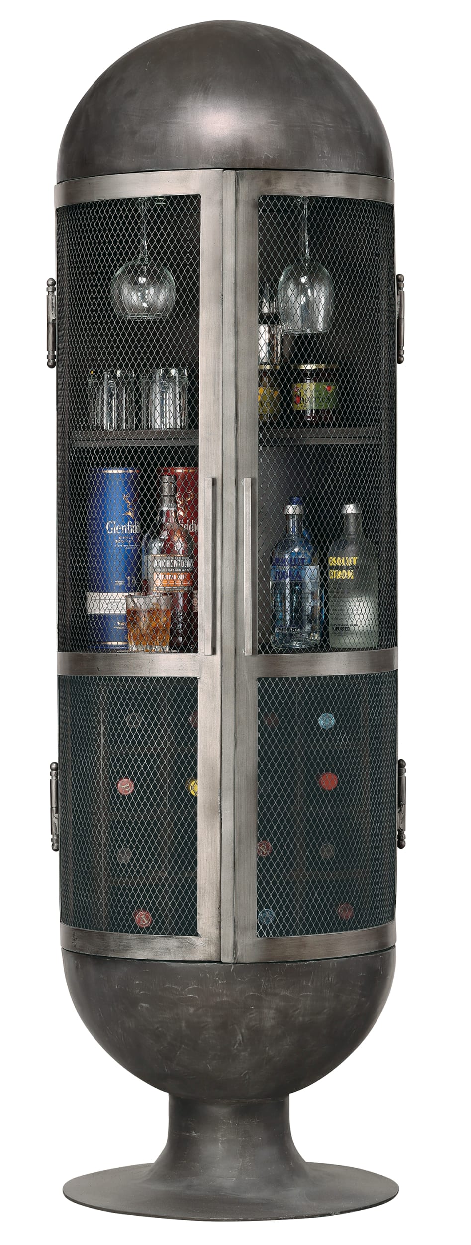 Iron discount bar cabinet