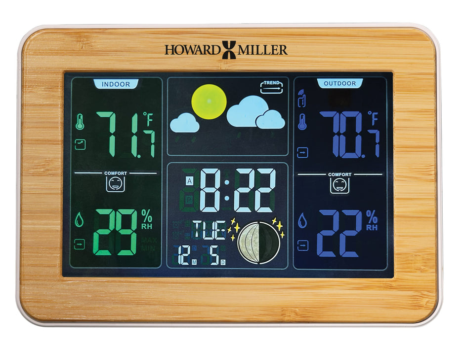645846 Bamboo Weather Station Alarm Clock